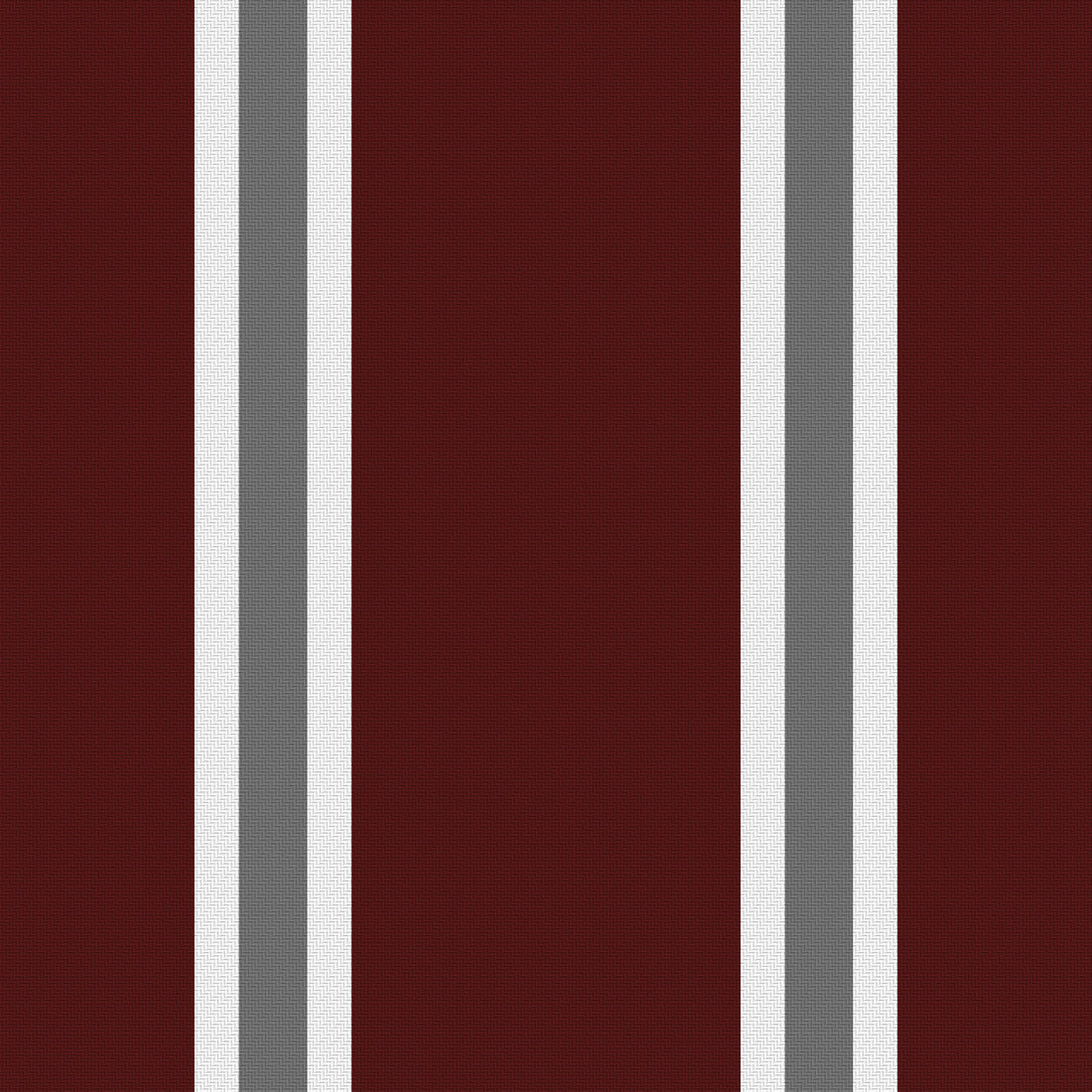 Deep Maroon, White & Gray — Double Track Trio — Full pattern