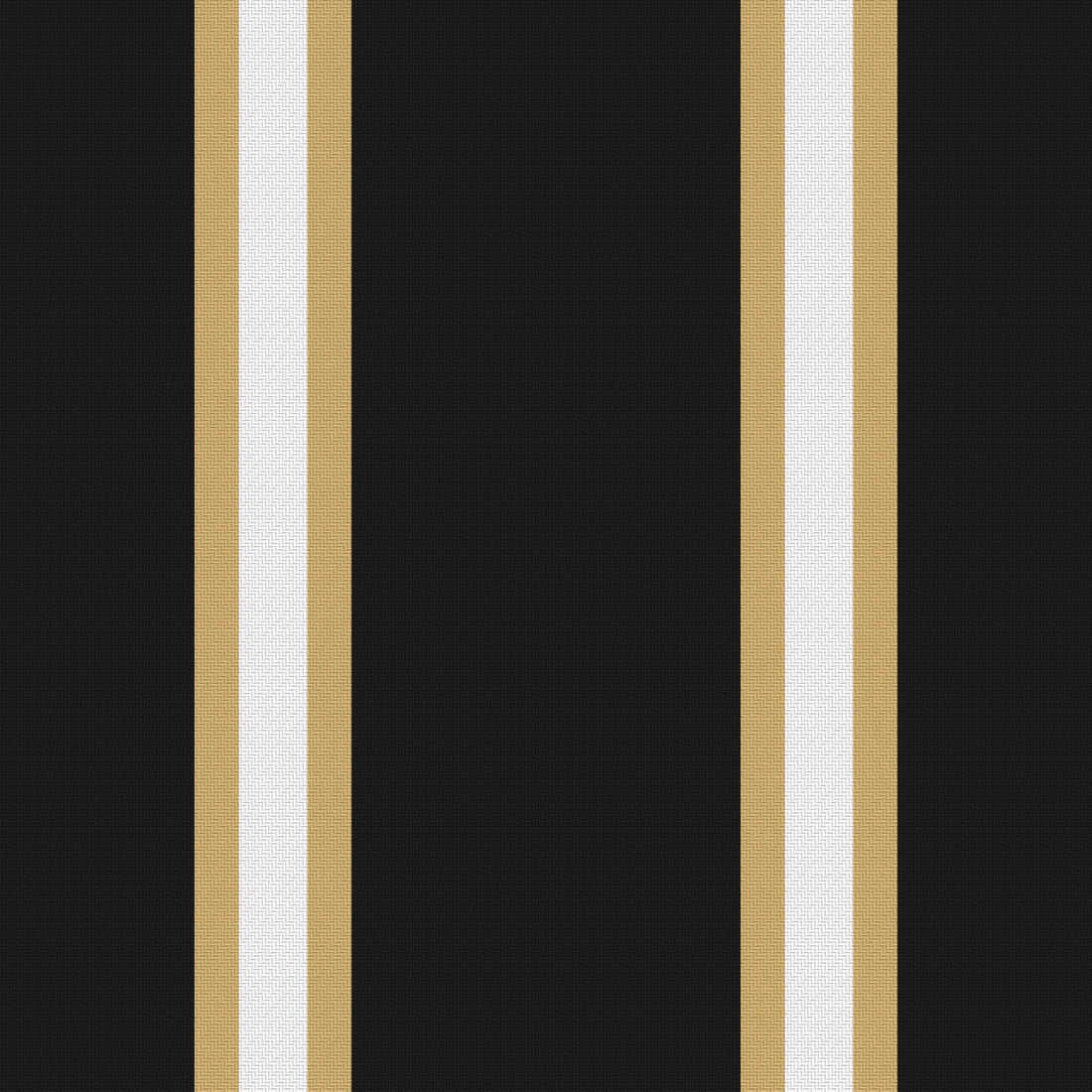 Near Black, Antique Gold & White · Palette 034 — Double Track Trio — Full pattern