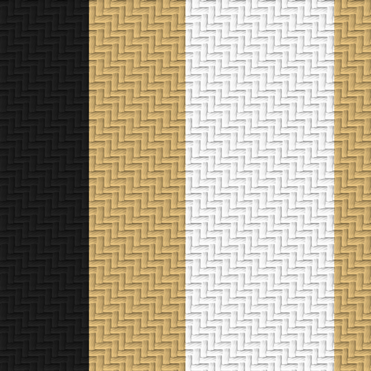 Near Black, Antique Gold & White · Palette 034 — Double Track Trio — Pattern detail