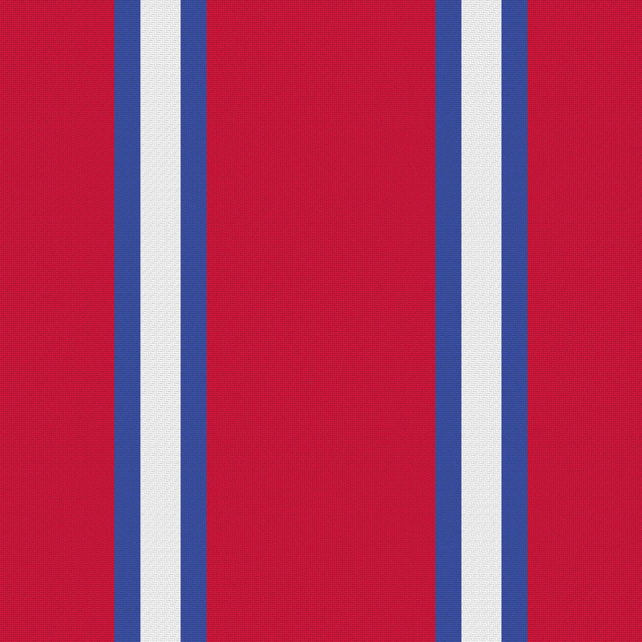 Deep Red, Royal Blue & White — Double Track Trio