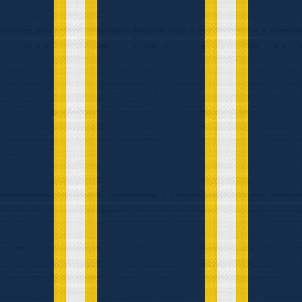 Double Track Trio — Navy, Maize & White — v036 — full pattern