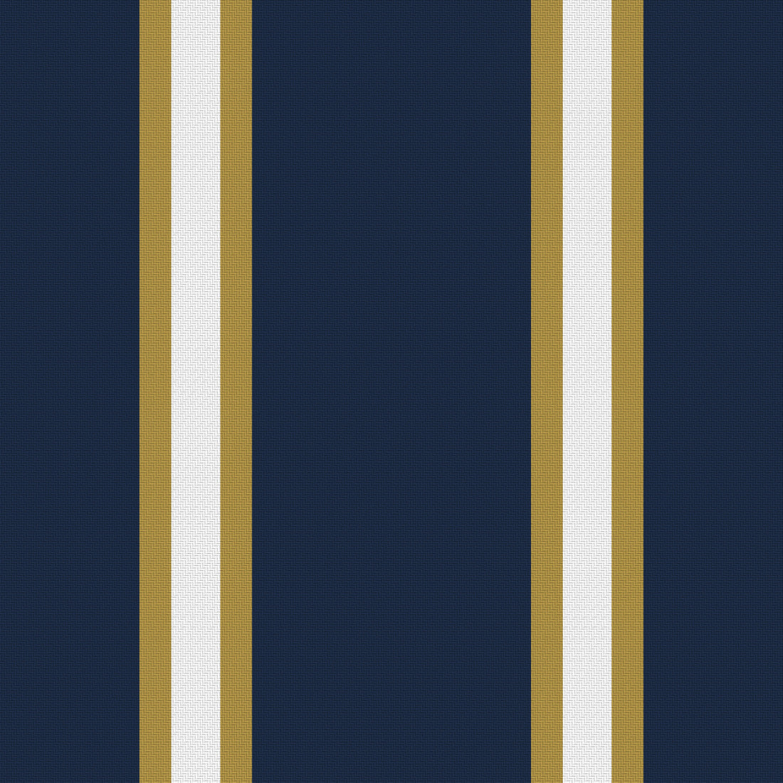 Midnight Navy, Antique Gold & White — Double Track Trio — Full pattern