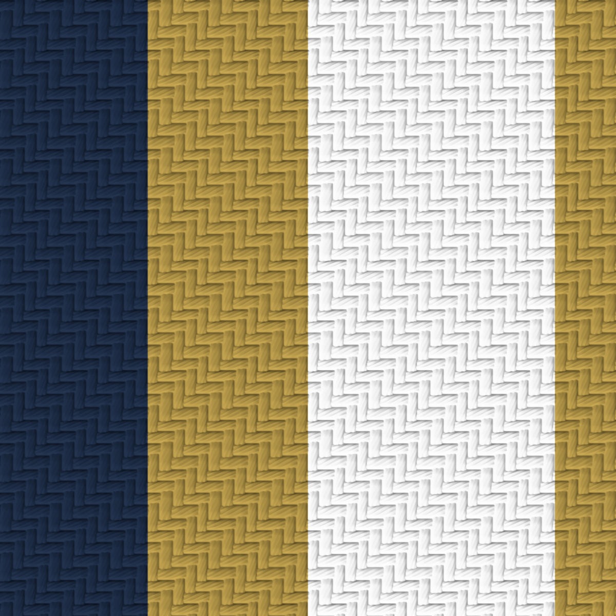 Midnight Navy, Antique Gold & White — Double Track Trio — Pattern detail