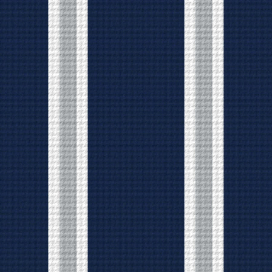 Deep Navy, White & Silver Gray — Double Track Trio