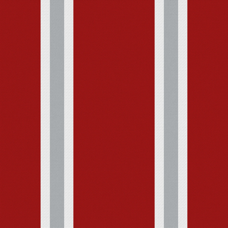 Deep Red, White & Silver Gray — Double Track Trio