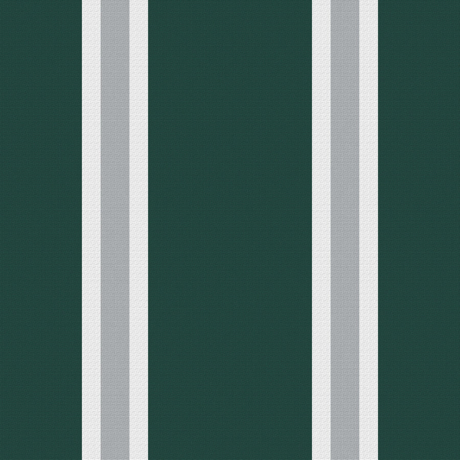 Deep Green, White & Silver Gray — Double Track Trio