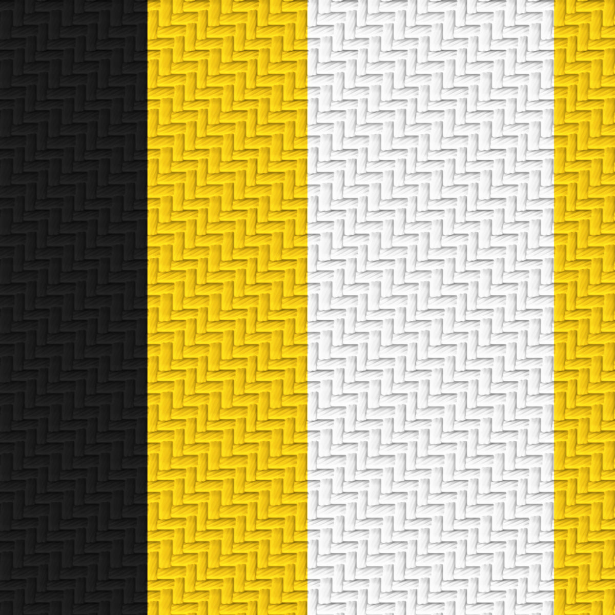Near Black, Golden Yellow & White · Palette 046 — Double Track Trio — Pattern detail