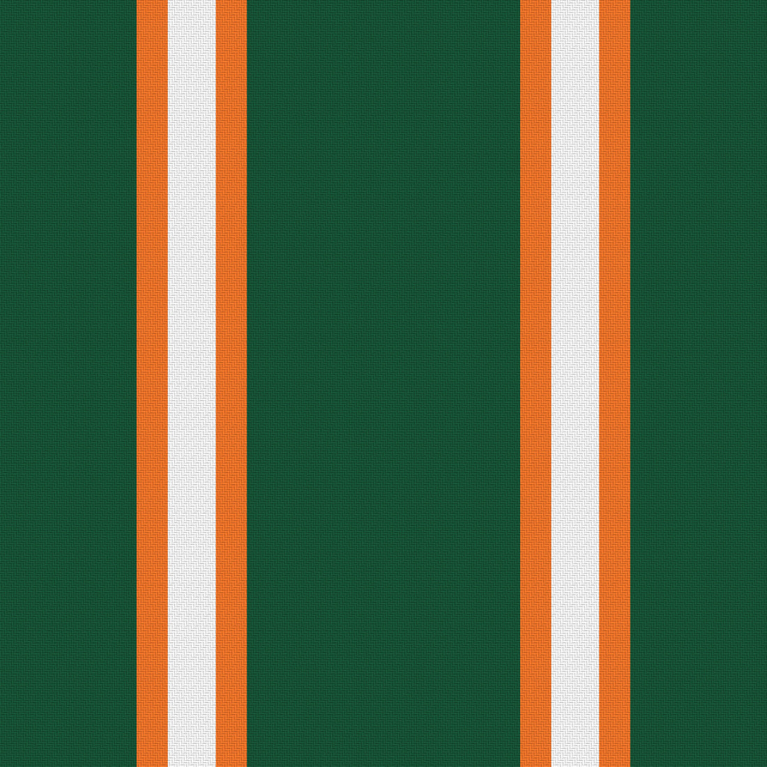 Deep Green, Orange & White — Double Track Trio — Full pattern
