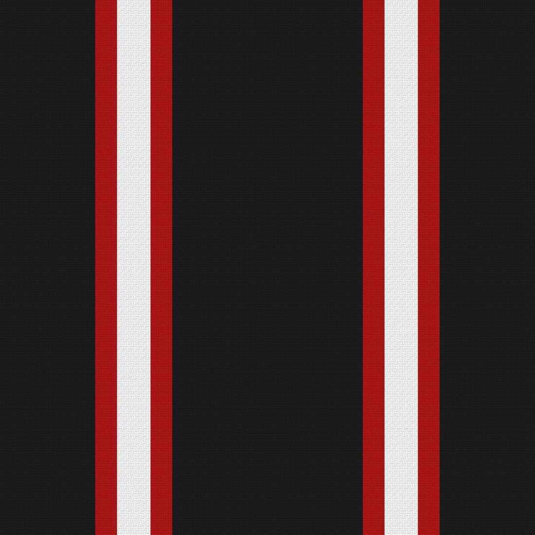 Near Black, Deep Red & White — Double Track Trio — Full pattern