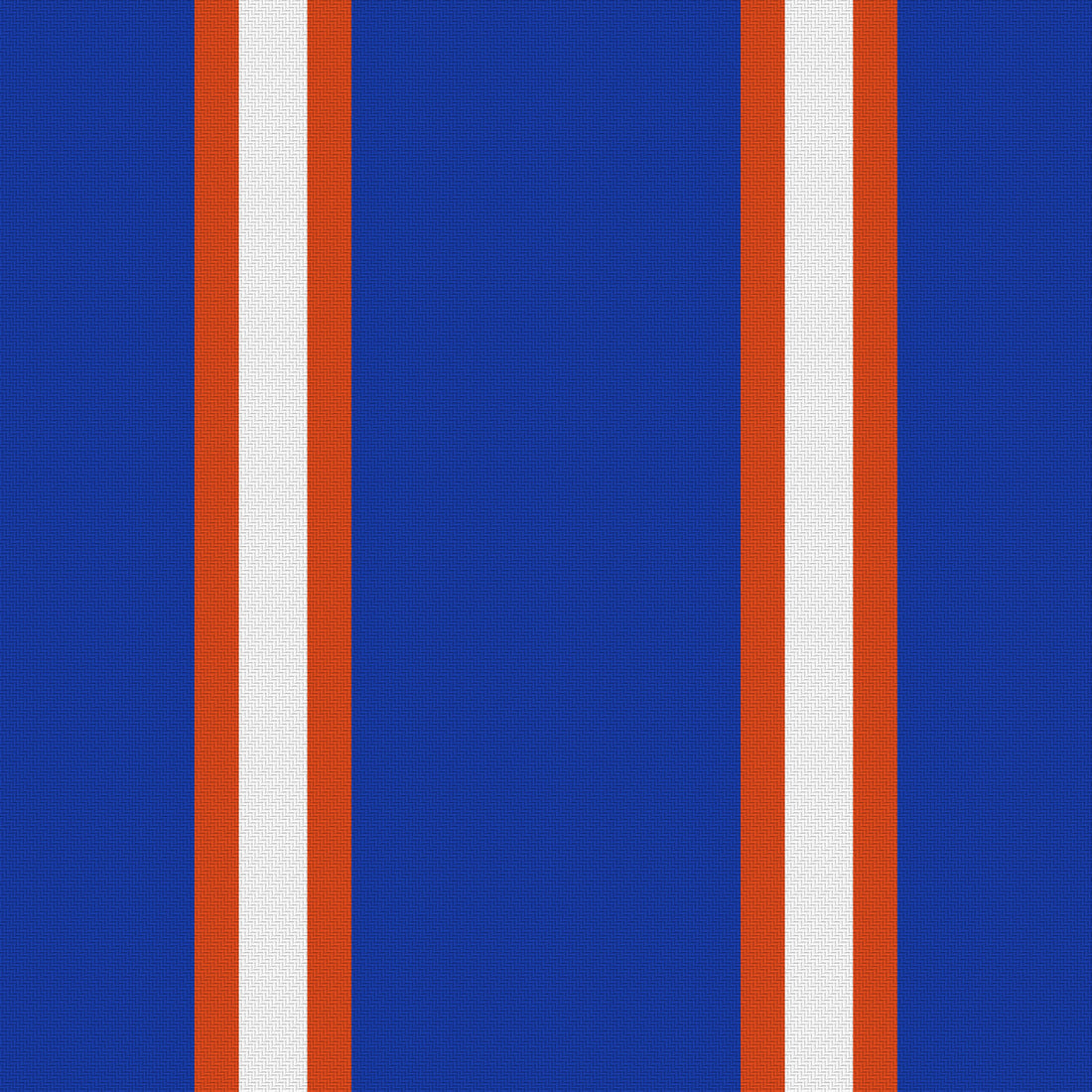 Royal Blue, Orange & White — Double Track Trio — Full pattern