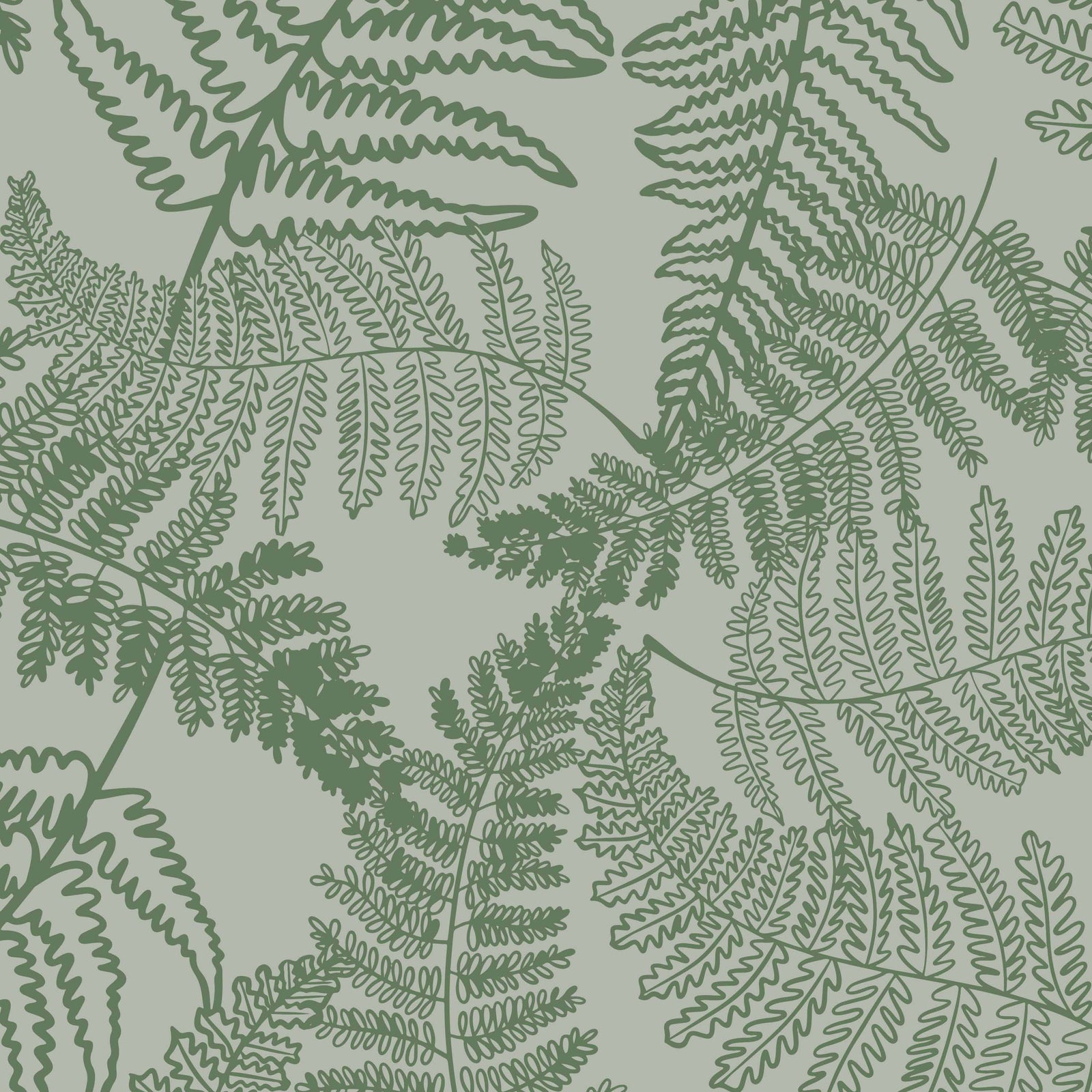 green_A green and light green floral wallpaper.