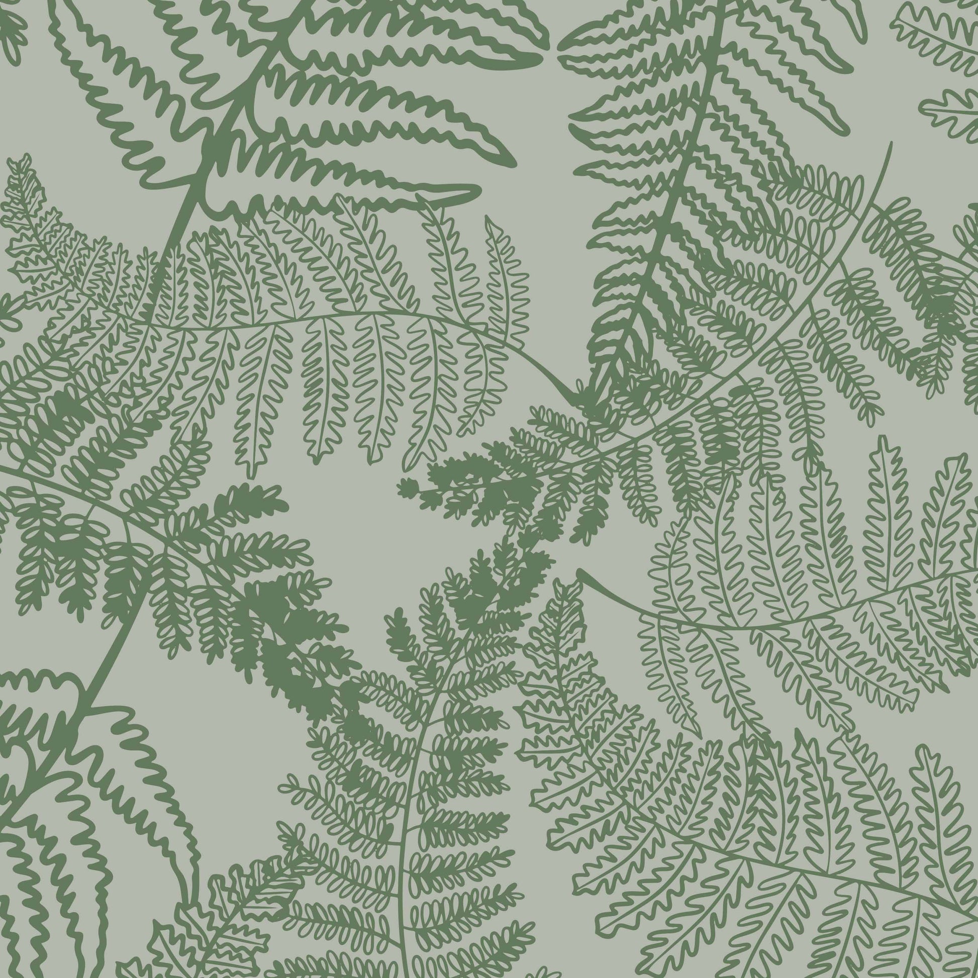 green_A green and light green floral wallpaper.