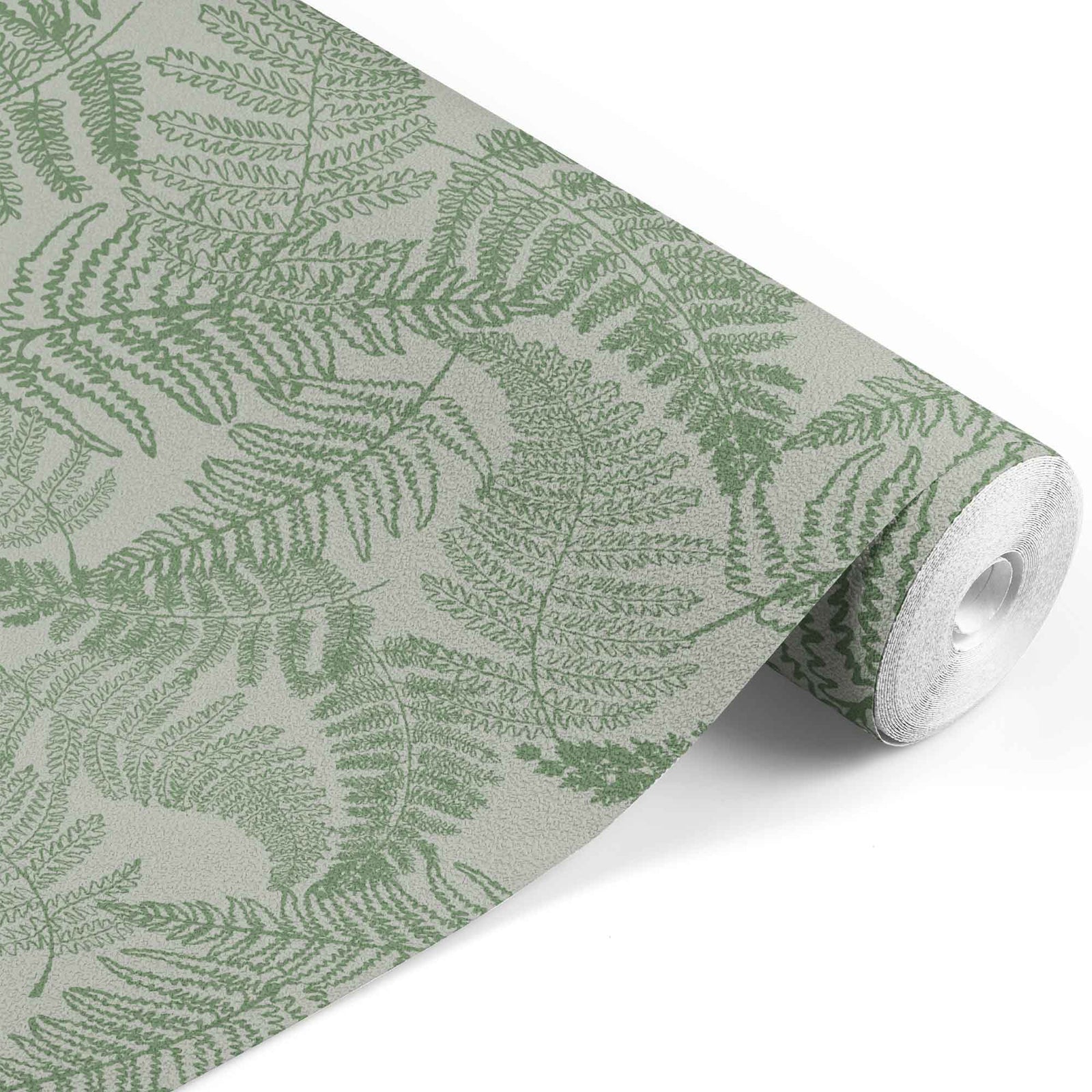 green_A green and light green floral wallpaper.