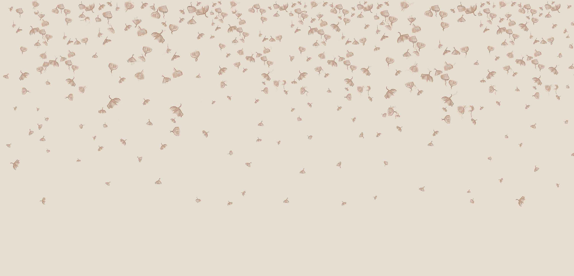 taupe_falling leaves in brown on taupe background