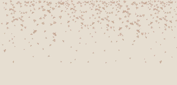 taupe_falling leaves in brown on taupe background