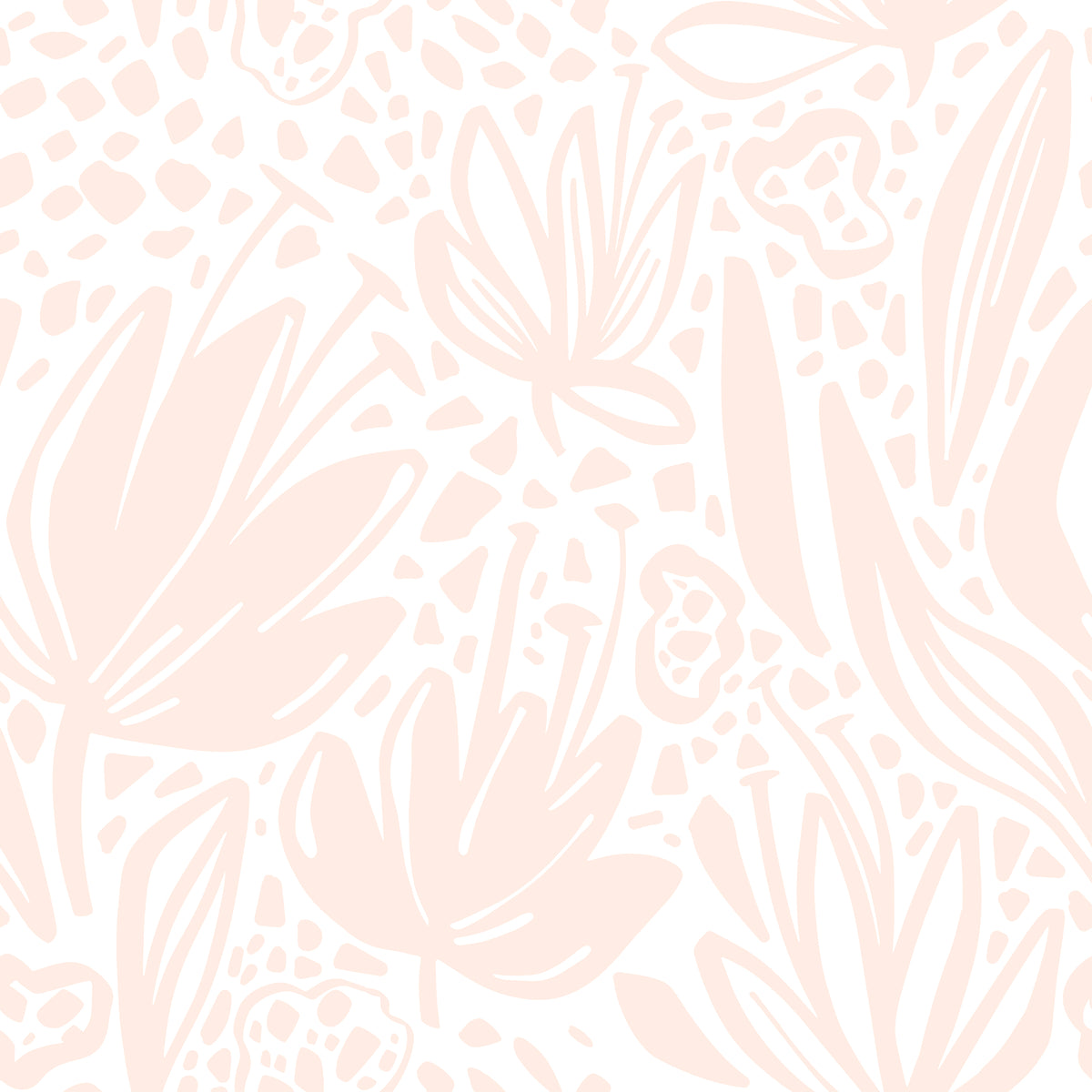 peach_Floral pattern set on a white background