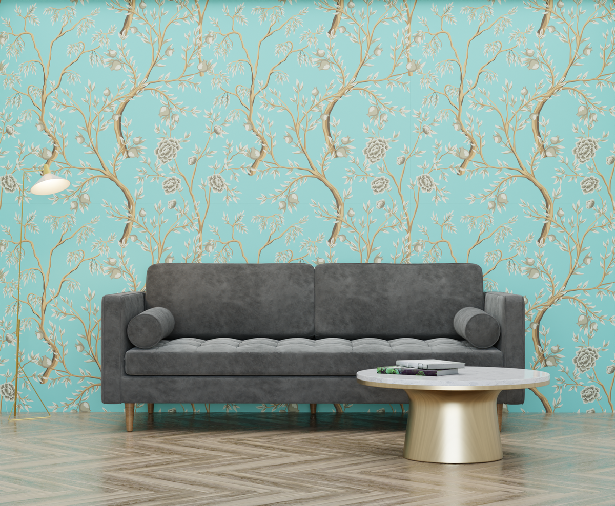 blue_chinoiserie pattern with flowers and branches