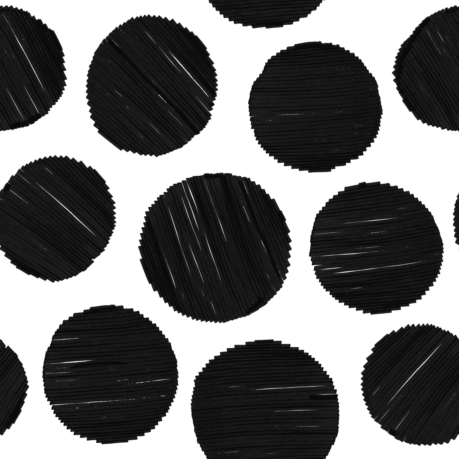 black-white_pattern of dots drawn by marker 