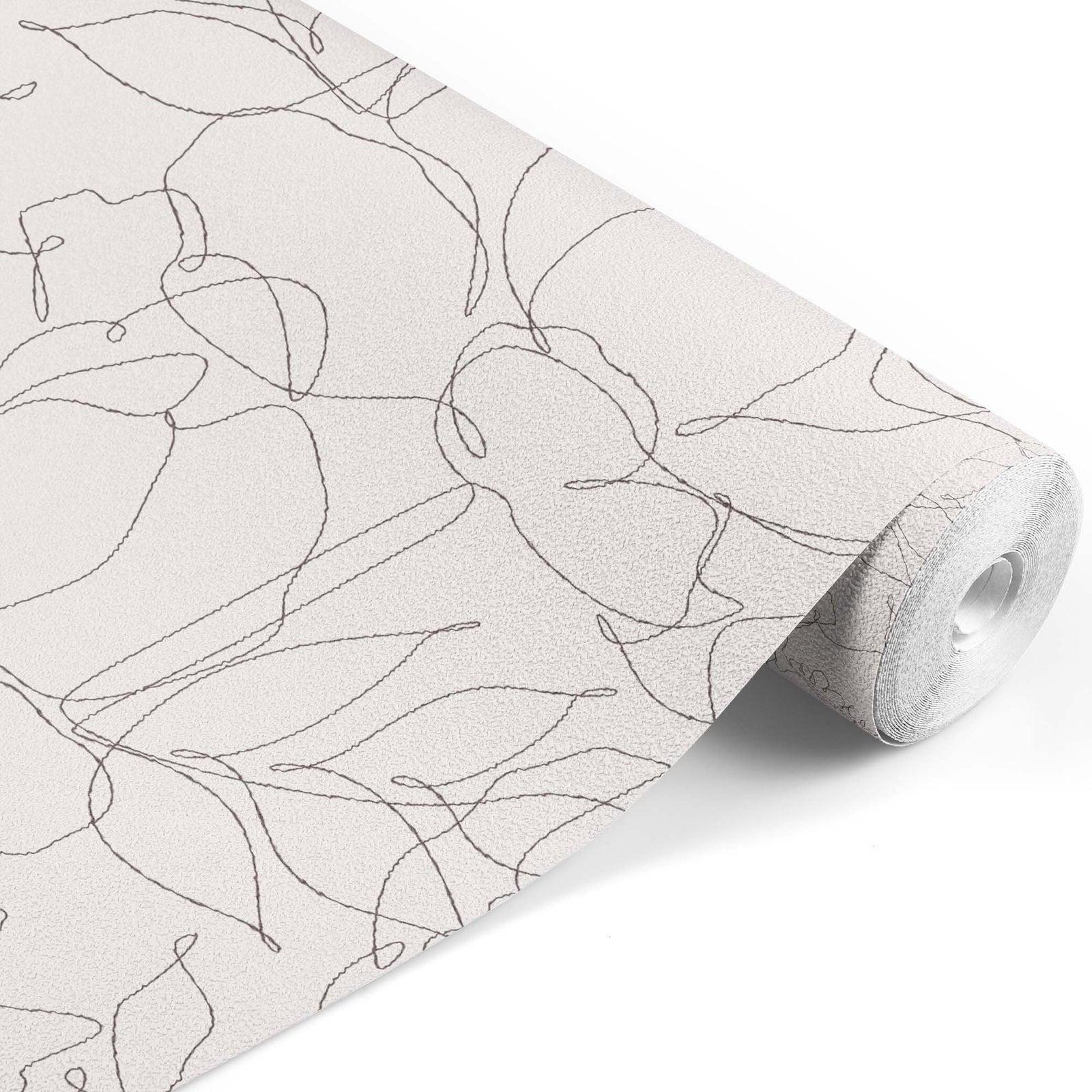 rose-white_roll of wallpaper floral