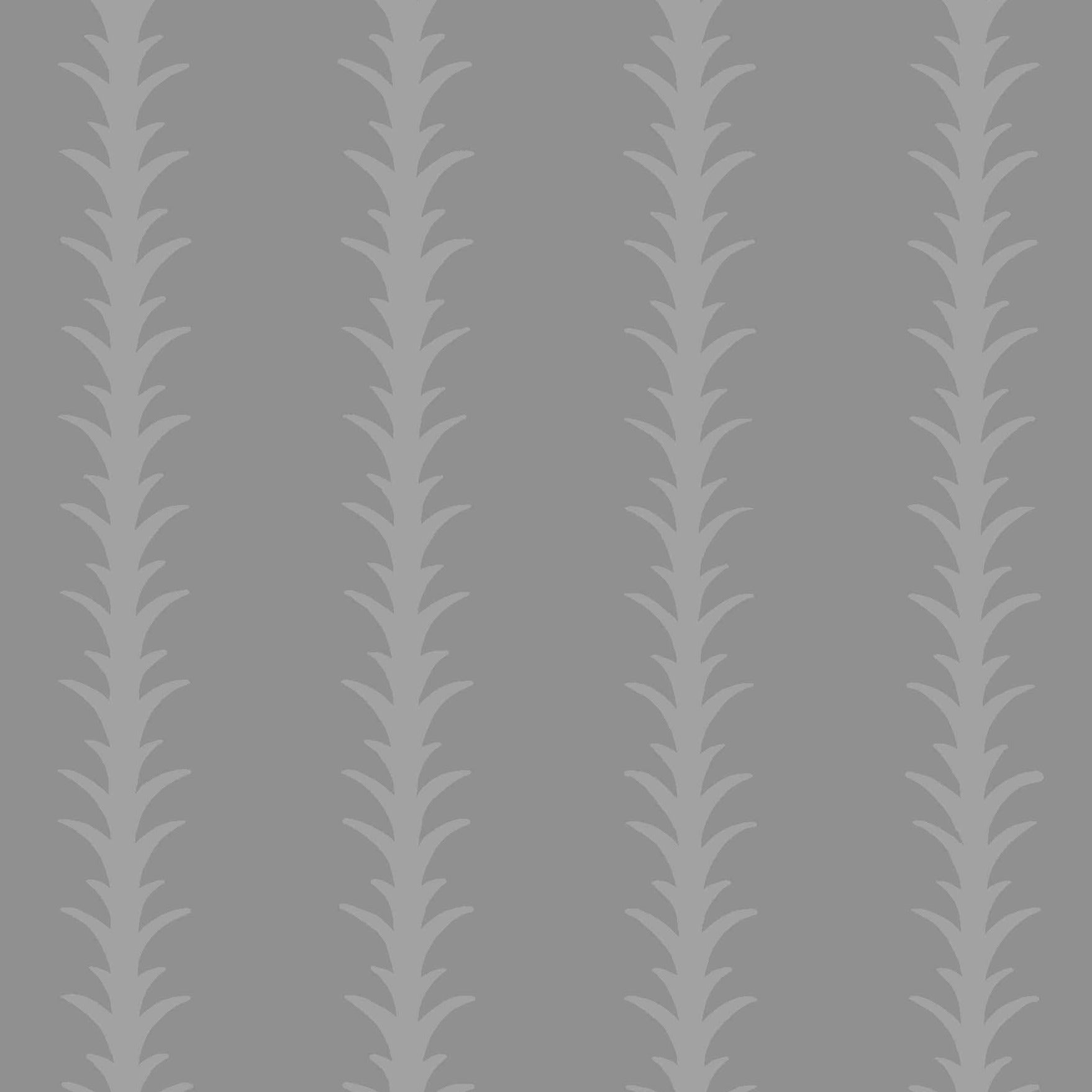 dark-grey_A vertical pattern of leaf-like shapes in shades of grey with a dark grey background, indicative of traditional wallpaper.