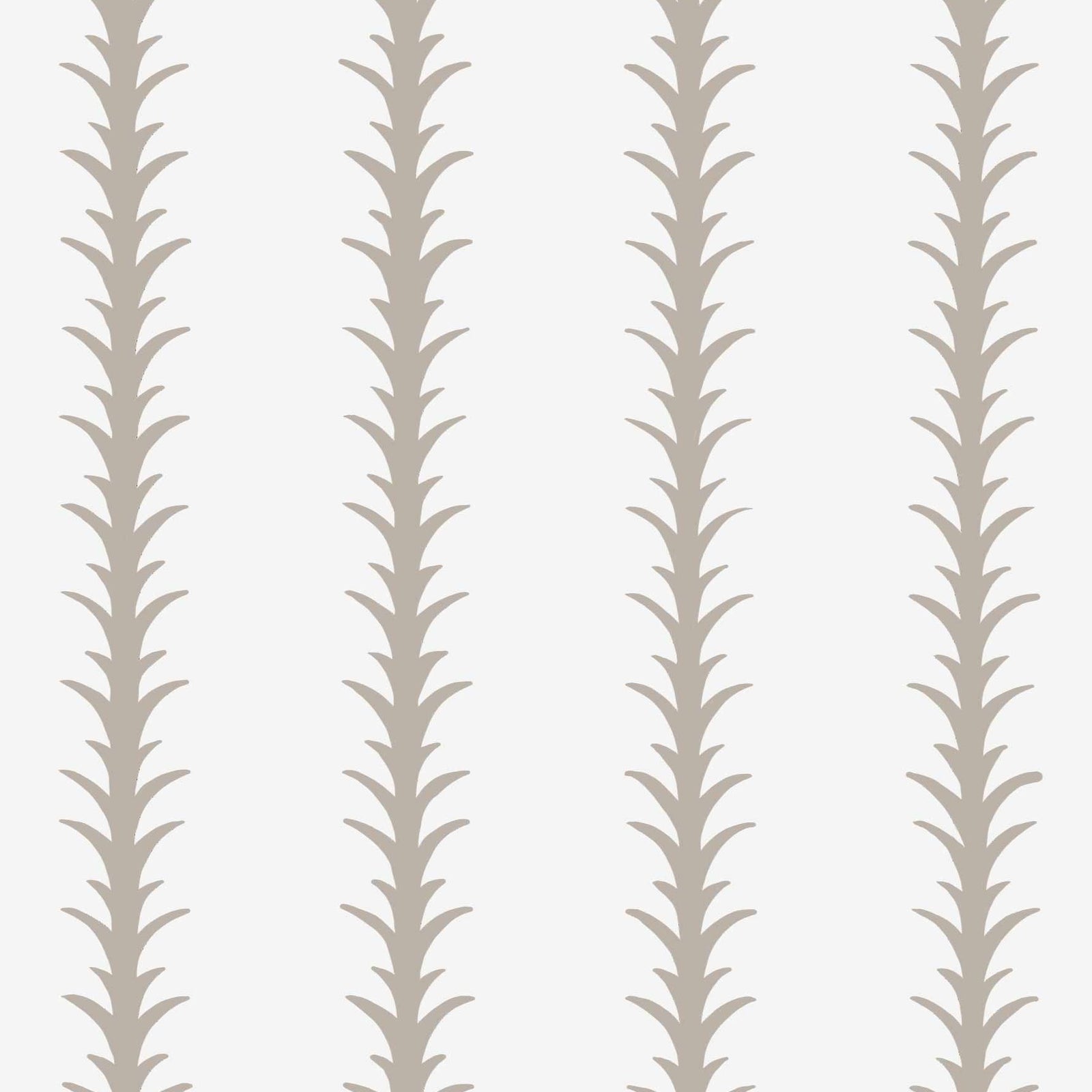 tan_A vertical pattern of leaf-like shapes in shades of tan with a white background, indicative of traditional wallpaper.