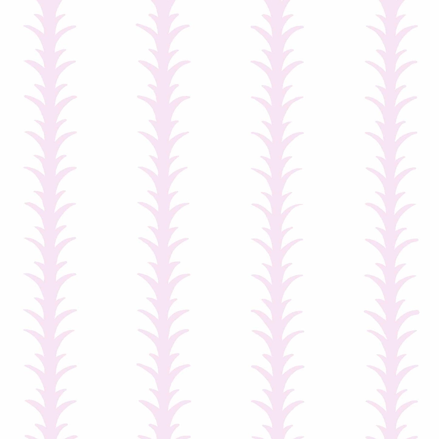 pink_A vertical pattern of leaf-like shapes in shades of light pink with a white background, indicative of traditional wallpaper.