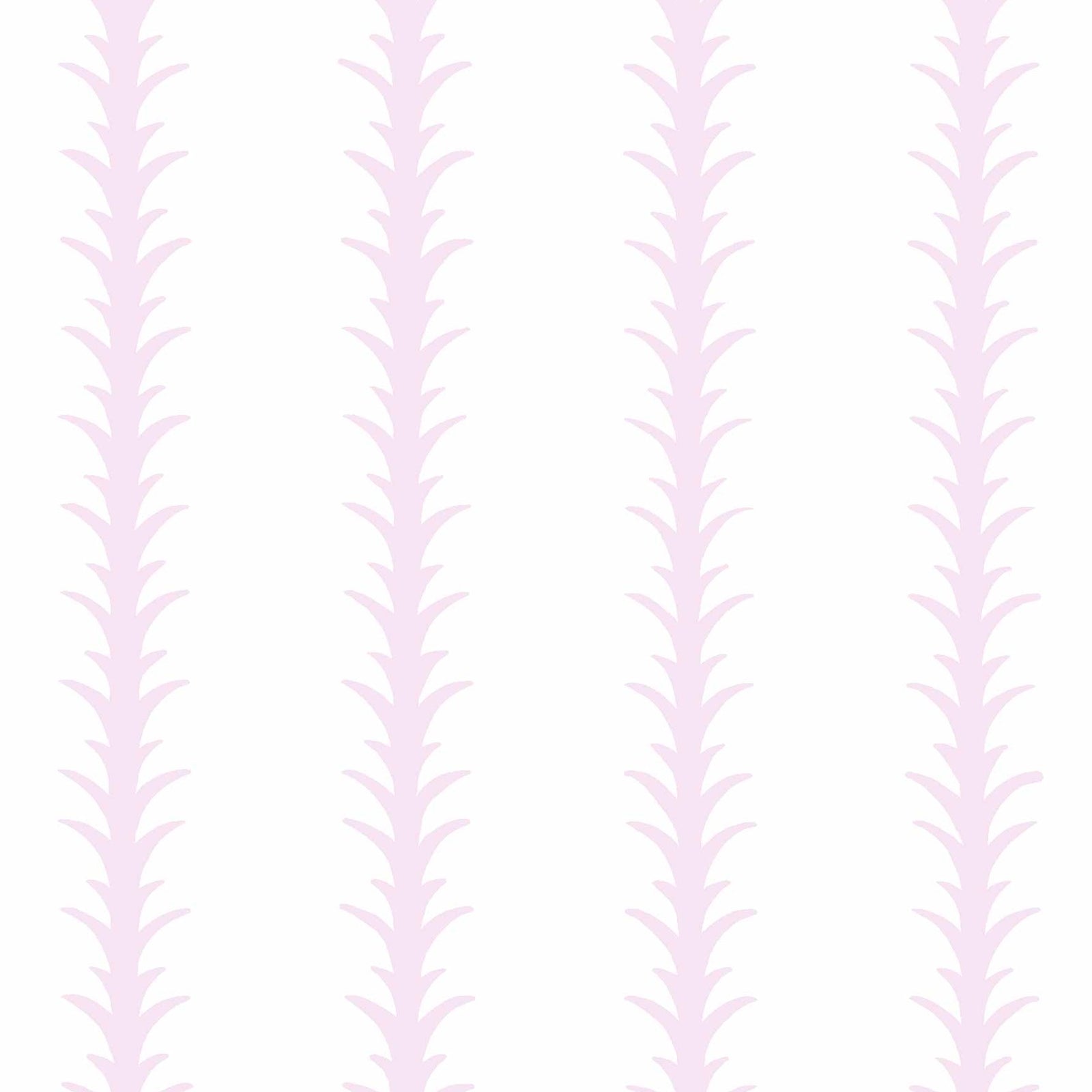 pink_A vertical pattern of leaf-like shapes in shades of light pink with a white background, indicative of traditional wallpaper.